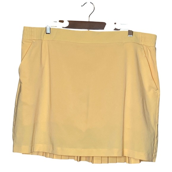 Calia Pants - Calia Womens Ace Golf Skort XXL Peachy Melon Yellow Tennis Pickleball Sporty NWT